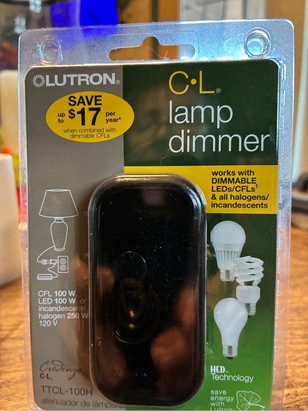 C•L Black Lamp Dimmer - Inline Plug-In Dimmer